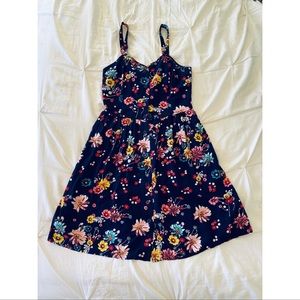 Floral Xhilaration Adjustable Strap Sun Dress XS